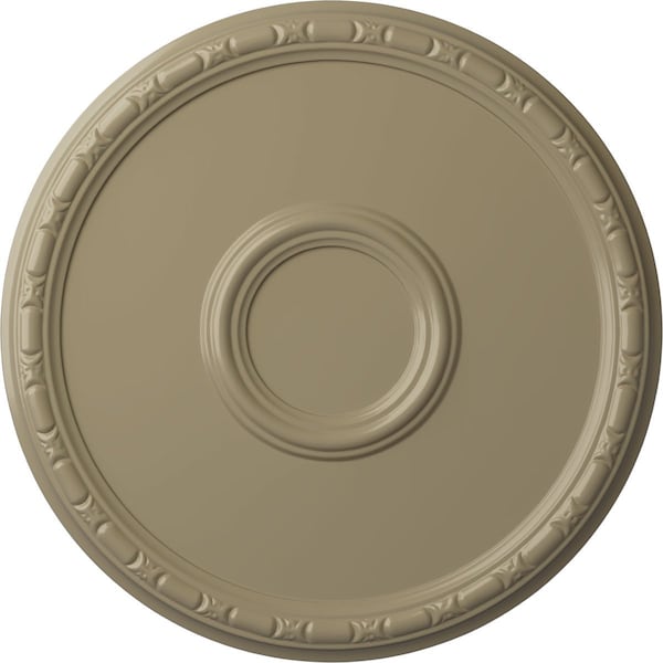 Ekena Millwork Odessa Bead & Barrel Ceiling Medallion (Fits Canopies up to 5"), 19 3/4"OD x 1 3/8"P, Gobi Desert CM20ODGDF - main